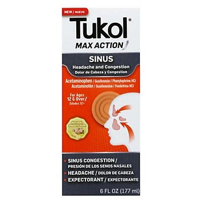 Tukol Max Action Sinus Liquid 6 Oz Shipt