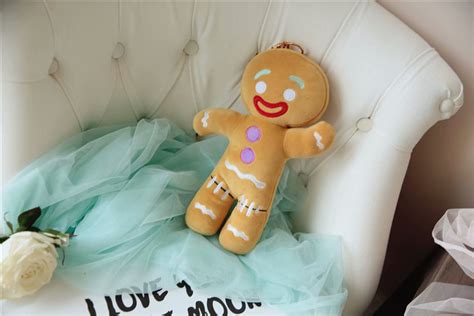 Ins Gingerbread Man Plush Biscuit Shrek Toys Cute Sleeping Pillow Soft Stuffed Sofa Doll House