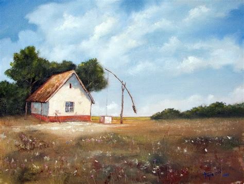 Farm House - Oil Painting - Fine Arts Gallery - Original fine Art Oil ...