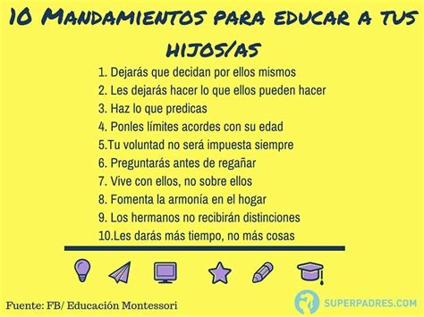 10 Mandamientos Para Educar A Tus Hijos Familia Y Educacion Educar Regañar