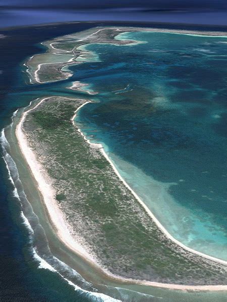 Pacific Wrecks Satellite View Of Canton Island In The Phoenix Island