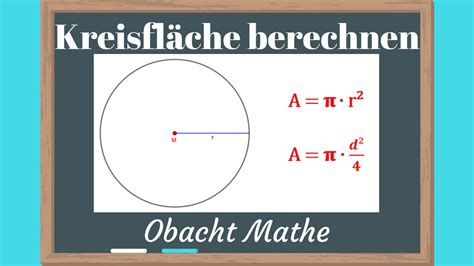 Kreisfl Che Berechnen Fl Cheninhalt Eines Kreises Ganz Einfach