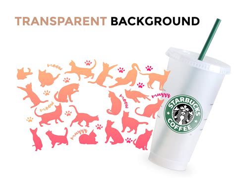 Cats Starbucks Cup Svg Cat Starbucks Svg Cat Mom Starbucks Etsy Canada