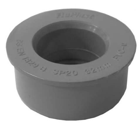 Floplast Solvent Weld Soil Boss Adaptor Mm Grey