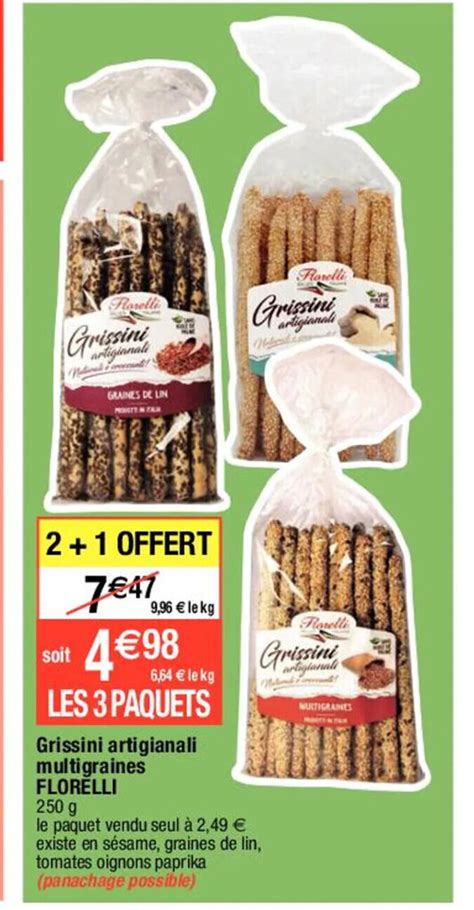 Promo Grissini Artigianali Multigraines FLORELLI Chez Migros