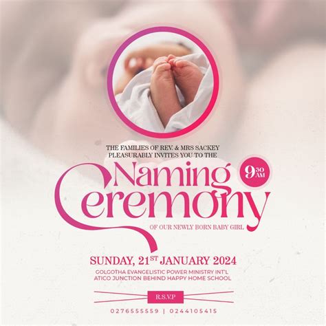 Naming Ceremony In Naming Ceremony Naming Ceremony Invitation