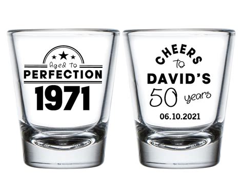 50th Birthday Shot Glass Custom 50th Birthday Shot Glass Etsy