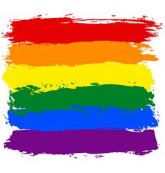 Brushstroke Rainbow Flag Lgbt Movement Royalty Free Vector