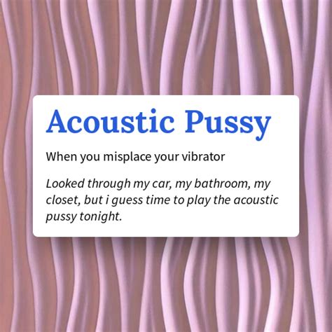 Urban Dictionary On Twitter Acoustic Pussy 7lmnmcwcgy