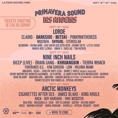 Primavera Sound Los Angeles 2022 Lineup Dates How To Buy Tickets