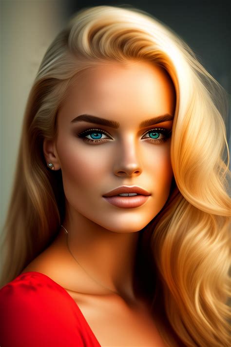 Lexica A Beautiful Girl With Blonde Hair And Red Eyes