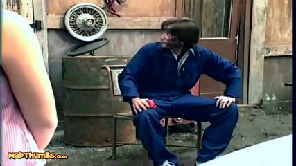 The Blonde Pussy At The Car Mechanic