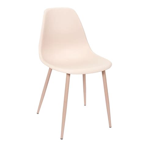 Chaise Style Scandinave Mila Avec Pieds En M Tal Rose Leroy Merlin