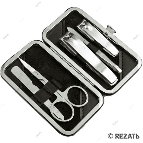 Маникюрный набор Rockwell Razors 5 предметов в футляре из кожи RR ...