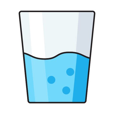 Icono De Vaso De Agua Vector Stall Lineal Color