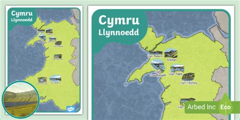 Llynnoedd Cymru: Map (teacher made)