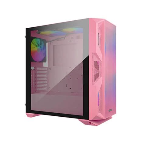 Case Midtower Antec Nx Pink Tempered Glass Fan Argb Zona Digital