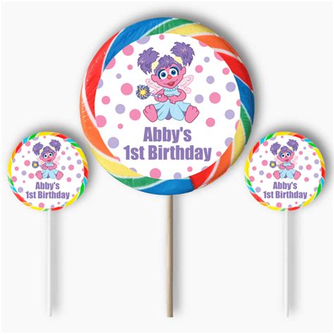 Personalised Abby Cadabby Round Party Favour Stickers