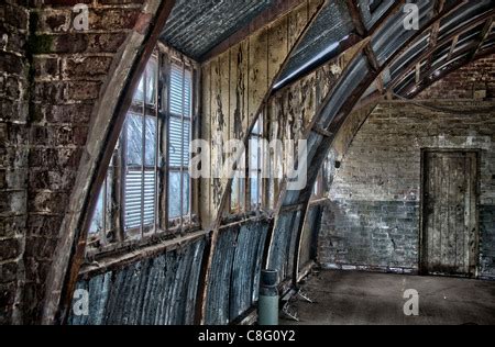 HDR interior view of a disused Nissen Hut Stock Photo: 39689969 - Alamy