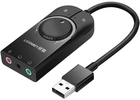 Звукова карта зовнішня Ugreen CM129 USB Sound Card Чорна 90403478