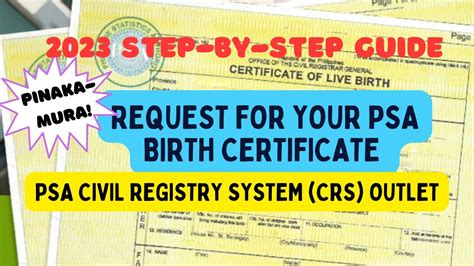 Paano Kumuha Ng Birth Certificate Ngayong Sa Psa Crs Outlet