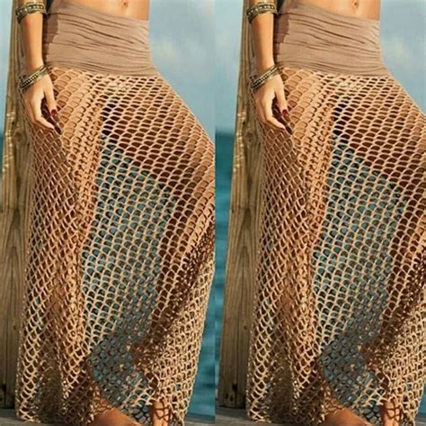 Aliexpress Buy Fashion Bohemian Fishnet Beach Wrap Women Crochet