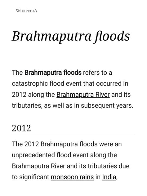 Brahmaputra Floods | PDF