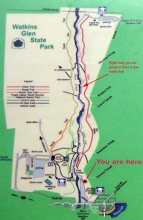 Watkins Glen State Park Map – Map Of The Usa With State Names