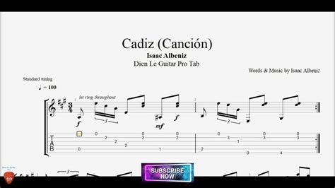 Isaac Albeniz Cadiz Canci N With Guitar Tutorial Tabs Youtube