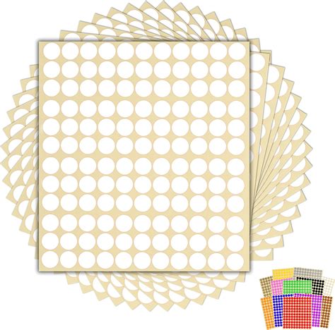 X White Sticky Dots Mm Round Colour Coding Dot Stickers