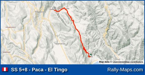 Mapa Harmonogram Profil Elewacji Os Paca El Tingo Rally