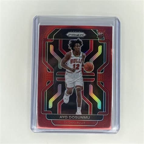 Panini Prizm Ayo Dosunmu Rc Red Holo Color Match Bulls