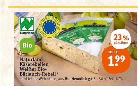 Naturlan Käserebellen Weißer Bio Bärlauch Rebell Angebot Bei Tegut