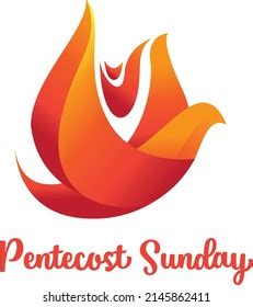 Pentecost Sunday Logo Vestor Illustration Stock Vector Royalty Free