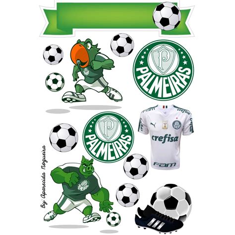 Topo De Bolo Palmeiras Png Guia