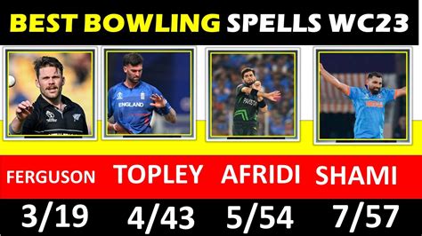 Best Bowling Figures In World Cup 2023 Cwc 2023 Youtube