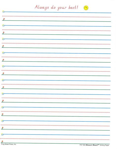 Lined Paper Writing Paper With Lines For Kindergarten Clip Art