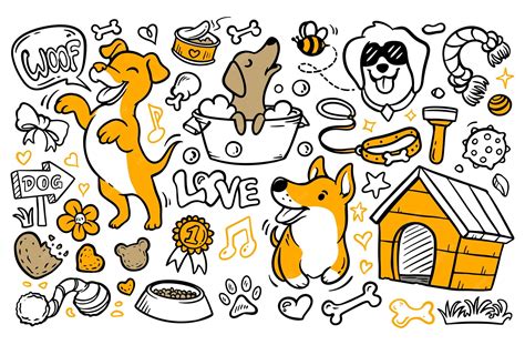 premium vector cute dog pose doodles dogs doodle