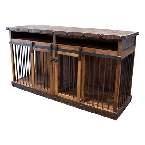 Oasis Large Dog Wood Kennel Dark Wax – Rustics for Less