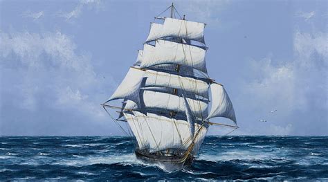 HD Wallpaper Group Of Galleons Painting Oil Picture Bursts Battle