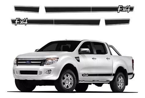 Kit Adesivos Faixa Lateral Fx Para Ford Ranger