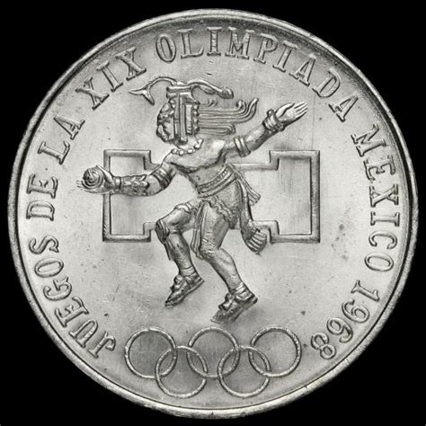 Mexico Olympic Games Silver Pesos Coin