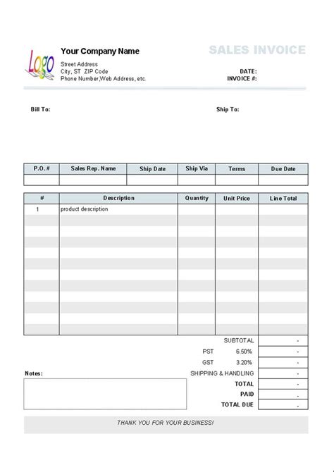 Invoice Sample Xls Template And Microsoft Word Templates Within Invoice