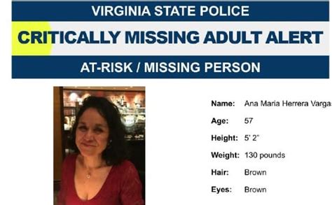 Update Missing Fairfax County Woman Safely Located Per Authorities