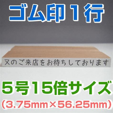 ゴム印 1行 5号15倍サイズ（3.75mm×56.25mm）気軽に格安で作成 事務・学校・会社・家計簿・名簿などに便利なはんこ : ゴム印 ...