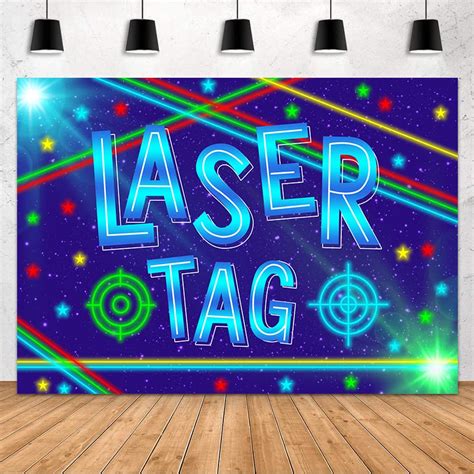 Buy Mehofond Laser Tag Party Backdrop Neon Colorful Laser Glow In The