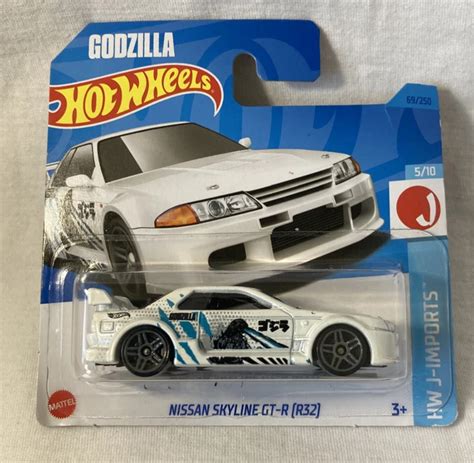 HOT WHEELS NISSAN Skyline GT R R32 GODZILLA White Good Carded Please