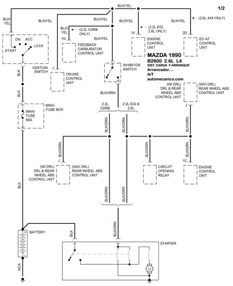 Mazda Sistema De Carga Y Arranque Graphics Esquemas