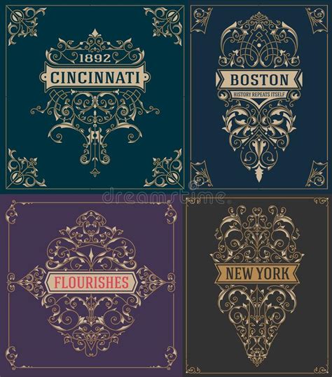 Vintage Logos/Cards and Elements. Vector Templates. Stock Vector ...