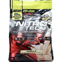 Muscletech Nitro Tech Performance Series Vanilla 10 Libras Del Patio RD